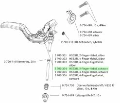 MAGURA HS33 R 2-Finger Brake Lever -Vélo Boutique de vente 2700304 1