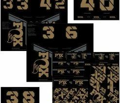 Fox Racing Kit D'autocollants Custom Fork Et Shox 2021 -Vélo Boutique de vente 803 01 733 FOX Decal 2021 AM Custom Fork and Shock Kit Kashima 2