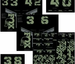 Fox Racing Kit D'autocollants Custom Fork Et Shox 2021 -Vélo Boutique de vente 803 01 734 FOX Decal 2021 AM Custom Fork and Shock Kit Pistachio 2