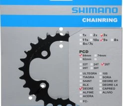 Shimano DEORE Plateau Pour FC-M590/591 26 Dents