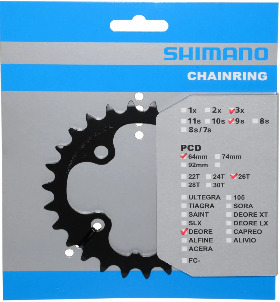Shimano DEORE Plateau Pour FC-M590/591 26 Dents 3 Shimano DEORE Plateau Pour FC-M590/591 26 Dents