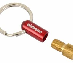 Airbone Porte-clés Avec Adaptateur De Valve 5 Airbone Porte-clés Avec Adaptateur De Valve -Vélo Boutique de vente Airbone Schlusselring mit Ventiladapter rot ZT 103R b