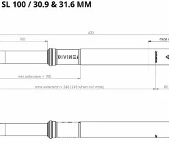 BikeYoke Tige De Selle Divine SL 30,9 Vario -Vélo Boutique de vente BikeYoke Dimensions Divine SL 100 minOVgpMoluKW1wA