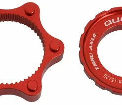 Quaxar Adaptateur CNC Centerlock Pour Axe De 15/20mm -Vélo Boutique de vente CNC Centerlock Adapter fur 1520mm Achse rot