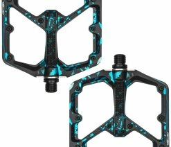 Crankbrothers Pédales à Plateforme Stamp 7 Splatter Limited Edition -Vélo Boutique de vente CrankBrothers Stamp 7 LARGE SPLATTER BLUE