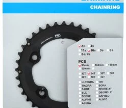 Shimano DEORE Plateau Pour FC-M6000 34/24 Dents -Vélo Boutique de vente DEORE Kettenblatt FC M6000 BE fur 34 24 Zahne 2