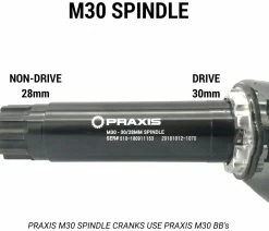 Praxis Works BSA M30 Road/MTB Boîte De Pédalier -Vélo Boutique de vente M30 SPINDLE 1 scaled 1