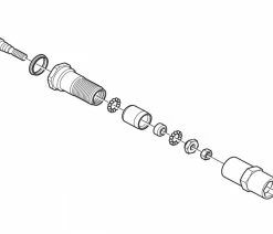 Shimano Axe De Pédale Complet Pour PD-GR500 /MX80 7 Shimano Axe De Pédale Complet Pour PD-GR500 /MX80 -Vélo Boutique de vente Pedalachse komplett PD GR500 c