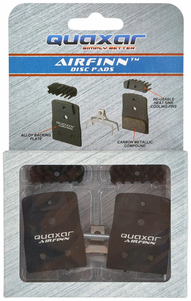 Quaxar Plaquettes Resin/Organic Airfinn Disc Pour Shimano XTR/XT/SLX/Alfine J02A 4 Quaxar Plaquettes Resin/Organic Airfinn Disc Pour Shimano XTR/XT/SLX/Alfine J02A – Image 2