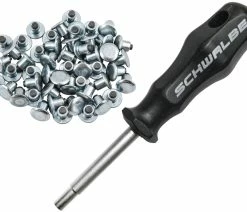 50 Crampons En Acier Pour Tous Les Pneus à Clous Schwalbe, Outils Inclus