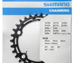Shimano DEORE FC-M5100 Plateau 10/11 Vitesses -Vélo Boutique de vente Shimano DEORE FC M5100 Kettenblatt 30T Y0LA30000