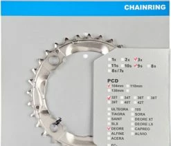 Shimano DEORE Plateau Pour FC-M532 6 Shimano DEORE Plateau Pour FC-M532 -Vélo Boutique de vente Shimano DEORE Kettenblatt fur FC M532 32T Y1J898070