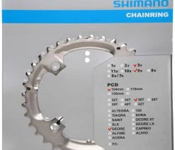 Shimano DEORE Plateau Pour FC-M532 7 Shimano DEORE Plateau Pour FC-M532 -Vélo Boutique de vente Shimano DEORE Kettenblatt fur FC M532 36T Y1J898080