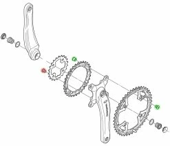 Shimano DEORE Vis De Plateau Pour FC-M540 (4 Pièces) -Vélo Boutique de vente Shimano DEORE Kettenblattschrauben fur FC M540 Master a