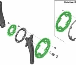 Shimano FC-M523 Plateau De Pédalier -Vélo Boutique de vente Shimano FC M523 Kettenblat