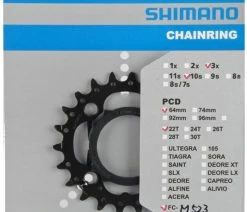 Shimano FC-M523 Plateau De Pédalier -Vélo Boutique de vente Shimano FC M523 Kettenblatt 22T Y1PY98010
