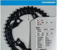 Shimano FC-M523 Plateau De Pédalier -Vélo Boutique de vente Shimano FC M523 Kettenblatt 40T AE Y1PY98020