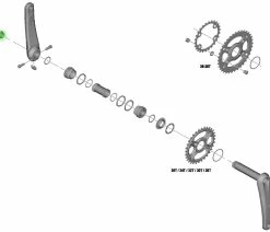 Shimano Vis De Fixation De Manivelle Pour FC-M8100 -Vélo Boutique de vente Shimano Kurbelbefestigungsschraube fur FC M8100 Y0J620000 a