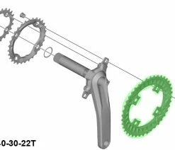 Shimano SLX FC-M7000-3 Plateau 10 Vitesses 40 Dents -Vélo Boutique de vente Shimano SLX FC M7000 3 10 fach Kettenblatt 40 Zahne Y1VE98010 c