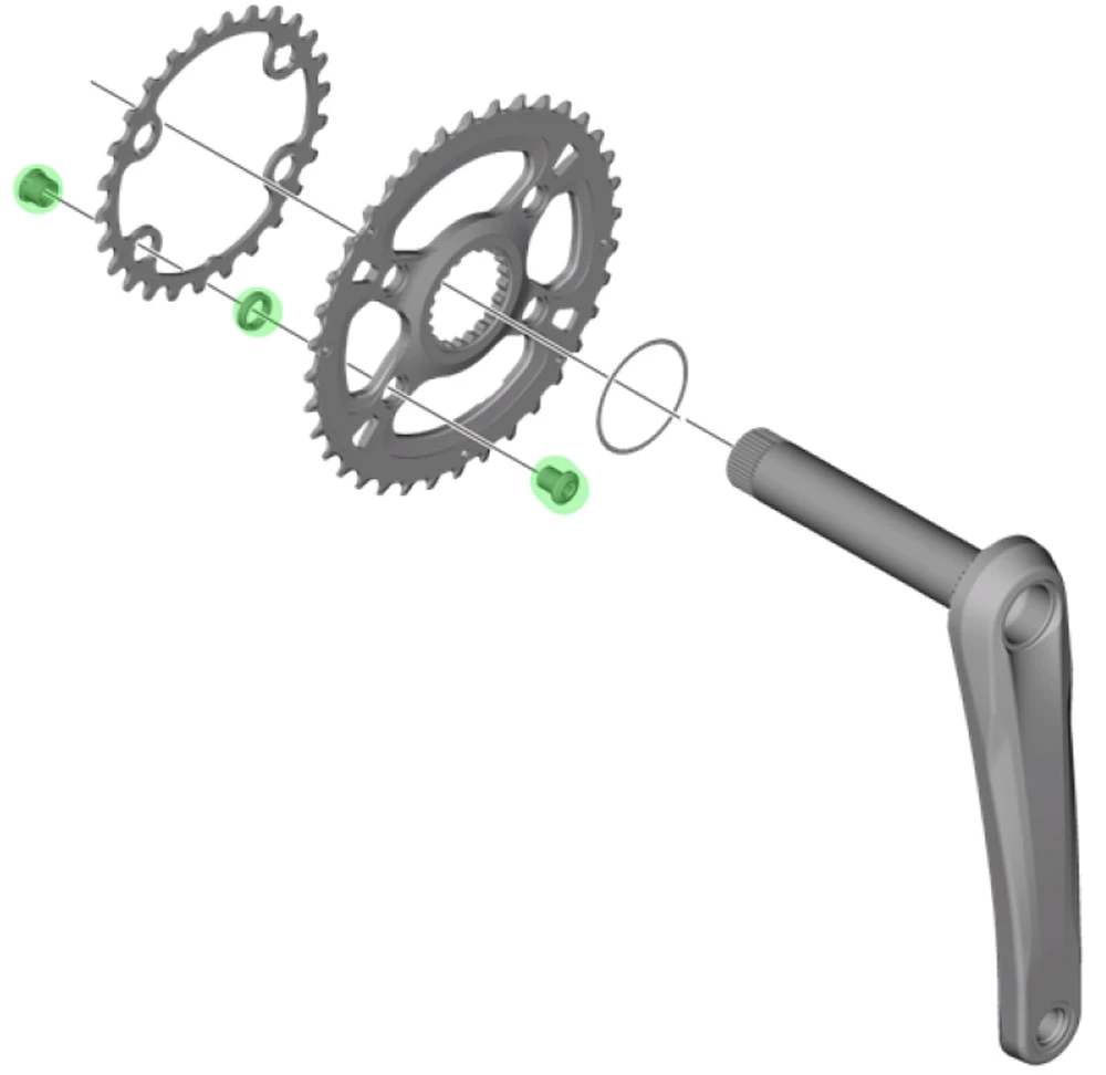 Shimano SLX Boulons De Plateau FC-M7100-2/M7120-B2 (4 Pièces) 4 Shimano SLX Boulons De Plateau FC-M7100-2/M7120-B2 (4 Pièces) – Image 2