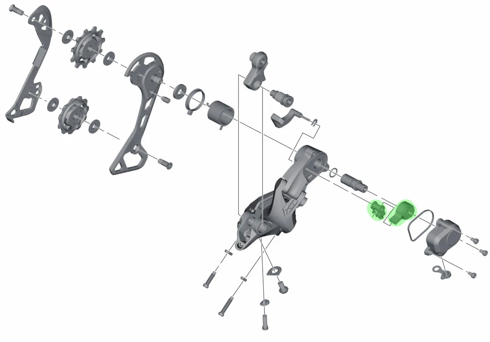 Shimano Unité De Stabilisateur Pour Dérailleurs XTR/XT/SLX/DEORE/GRX 5 Shimano Unité De Stabilisateur Pour Dérailleurs XTR/XT/SLX/DEORE/GRX – Image 3