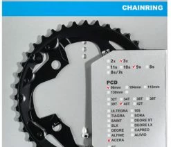 Shimano ACERA FC-M3000 Plateau De Pédalier