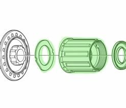 Shimano DEORE FH-M590 Corps De Roue Libre Complet -Vélo Boutique de vente Shimano DEORE FH M590 Freilaufkorper komplett Y3SW98050 a