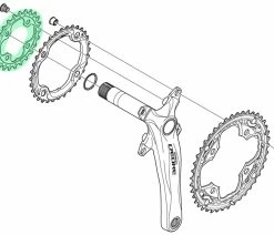 Shimano DEORE Plateau 10 Vitesses Pour FC-M590 24 Dents (AE) -Vélo Boutique de vente Shimano Deore Kettenblatt FC M590 10 24 Zahne AE Y1LV24000