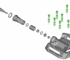 Shimano Pins De Rechange Pour PD-GR500/M820/MX80 (9 Pièces) -Vélo Boutique de vente Shimano Ersatzpins fur PD GR500 YL8798010 c