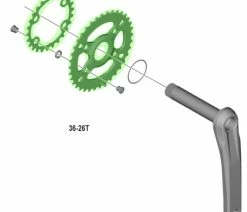 Shimano FC-MT610/610-B2 Plateau 2x12 Vitesses -Vélo Boutique de vente Shimano FC MT610 2x12 fach Kettenblatt