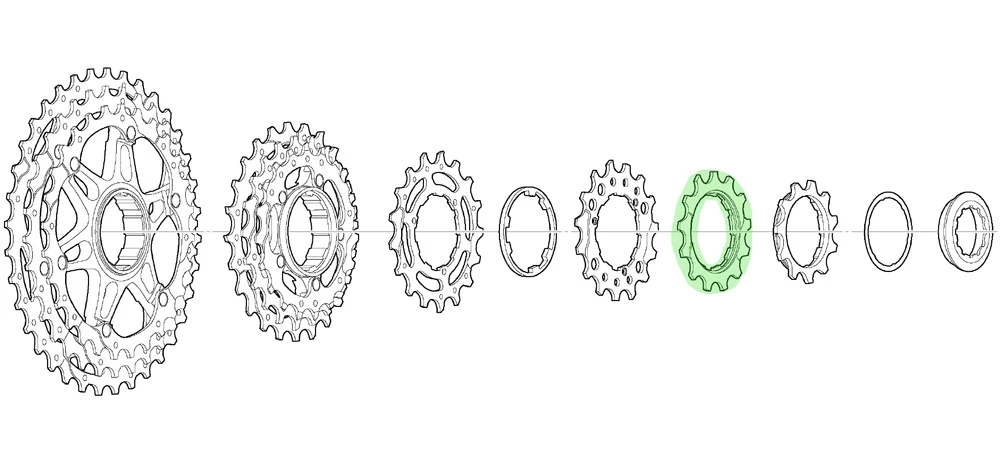 Shimano Pignon 12 Dents Pour CS-M771-10 BL 4 Shimano Pignon 12 Dents Pour CS-M771-10 BL – Image 2