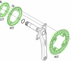 Shimano Plateau SLX / DEORE Pour FC-M672/M622/M612 -Vélo Boutique de vente Shimano SLX DEORE Kettenblatt FC M672 M622 M612 20036751 dtSvJn0b5xassc