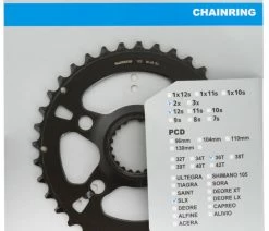 Shimano SLX FC-M7100 Plateau 2x12 Vitesses -Vélo Boutique de vente Shimano SLX FC M7100 2x12 fach Kettenblatt Y0JB98010 b