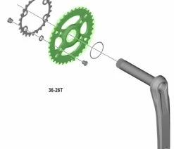 Shimano SLX FC-M7100 Plateau 2x12 Vitesses -Vélo Boutique de vente Shimano SLX FC M7100 2x12 fach Kettenblatt Y0JB98010 c
