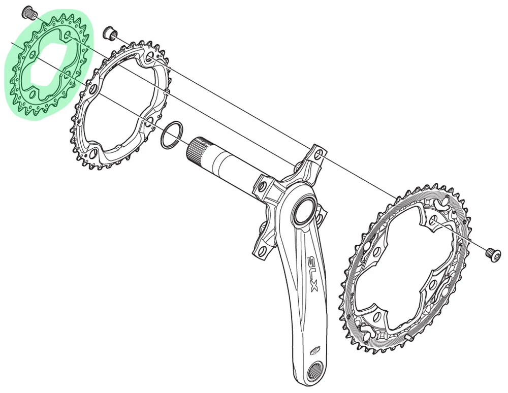 Shimano SLX Plateau 10 Vitesses Pour FC-M660/FC-M670 24 Dents 4 Shimano SLX Plateau 10 Vitesses Pour FC-M660/FC-M670 24 Dents – Image 2