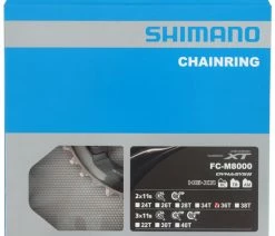 Shimano Plateau XT FC-M8000 2 Vitesses 36T (BC) 9 Shimano Plateau XT FC-M8000 2 Vitesses 36T (BC) -Vélo Boutique de vente Shimano XT 2 fach Kettenblatt FC M8000 36 Zahne BC Y1RL98080 c