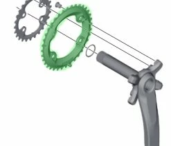 Shimano Plateau XT FC-M8000 2 Vitesses 38 Dents (BD) -Vélo Boutique de vente Shimano XT 2 fach Kettenblatt FC M8000 aussendxxdcGd1uMnbv