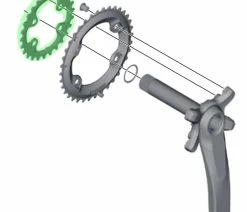 Shimano XT FC-M8000 2 Vitesses Plateau 24T (BB) -Vélo Boutique de vente Shimano XT 2 fach Kettenblatt FC M8000 innen