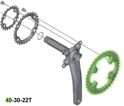 Shimano XT Plateau 3 Vitesses Pour FC-M8000 40 Dents (BA) 8 Shimano XT Plateau 3 Vitesses Pour FC-M8000 40 Dents (BA) -Vélo Boutique de vente Shimano XT 3 fach Kettenblatt FC M8000 40 Zahne BA Y1RL98050 c