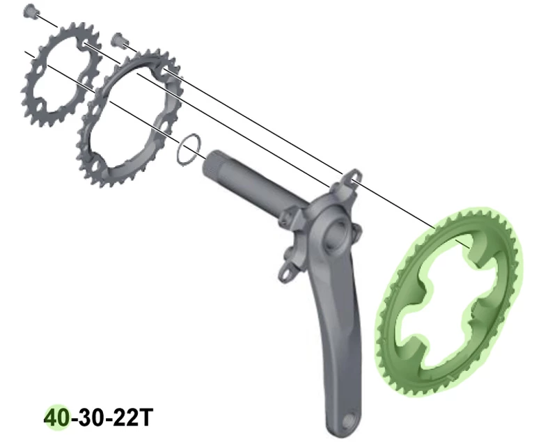 Shimano XT Plateau 3 Vitesses Pour FC-M8000 40 Dents (BA) 5 Shimano XT Plateau 3 Vitesses Pour FC-M8000 40 Dents (BA) – Image 3