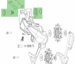 SRAM Kit De Fixation Du Dérailleur GX Eagle -Vélo Boutique de vente Sram GX Eagle Schaltwerkbefestigungs Set 11 7518 086 000 2