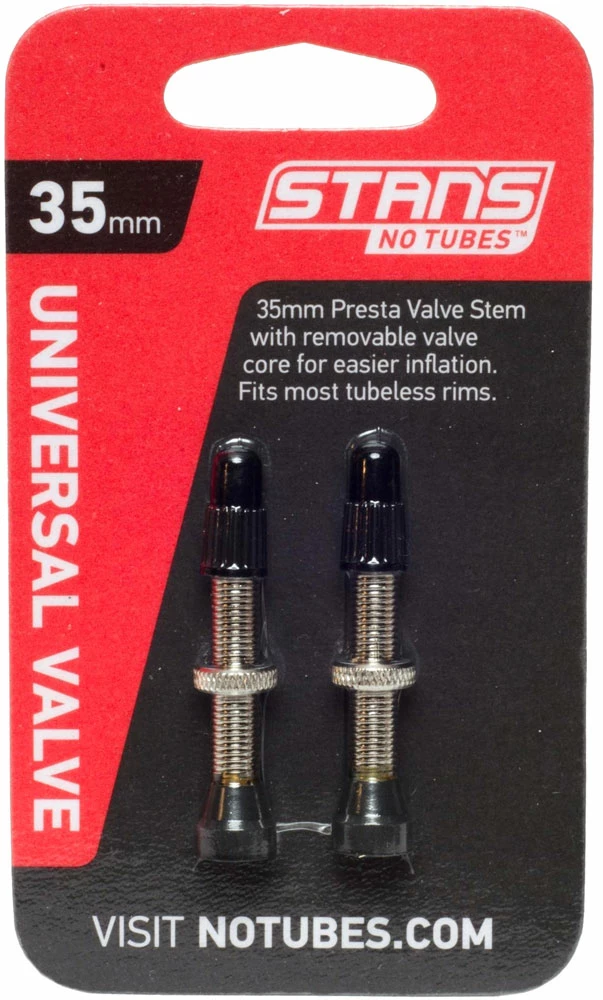 Stan's NoTubes Valve Tubeless Universelle 35mm (paire) 3 Stan's NoTubes Valve Tubeless Universelle 35mm (paire)