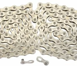 YBN Chaîne 10 Vitesses Pour Vélos électriques S10e S2 136 Maillons Argentés