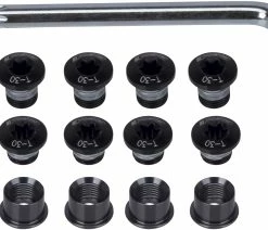 FSA Boulons De Plateaux Torx Noir (12 Piéces)
