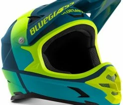 Casque Intégral Bluegrass Intox Bleu / Jaune Fluo Mat