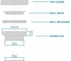 RITCHEY Jeu De Direction Comp Threaded 1 1/8" EC34 -Vélo Boutique de vente ritchey 20109114 Comp threaded 1 18 EC34 Steuersatz 33000817005 2