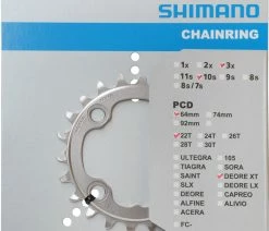 Shimano XT Plateau Pour FC-M782 22 Dents (AN)